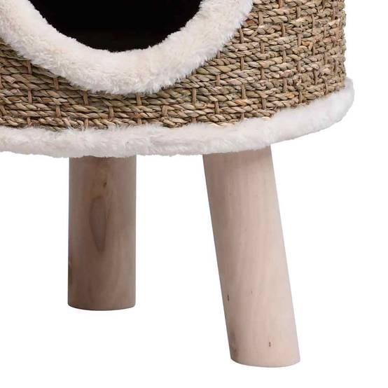 Vidaxl - Maison pour chat avec pieds en bois 41 cm Herbiers marins vidaXL 170970 - Image 8