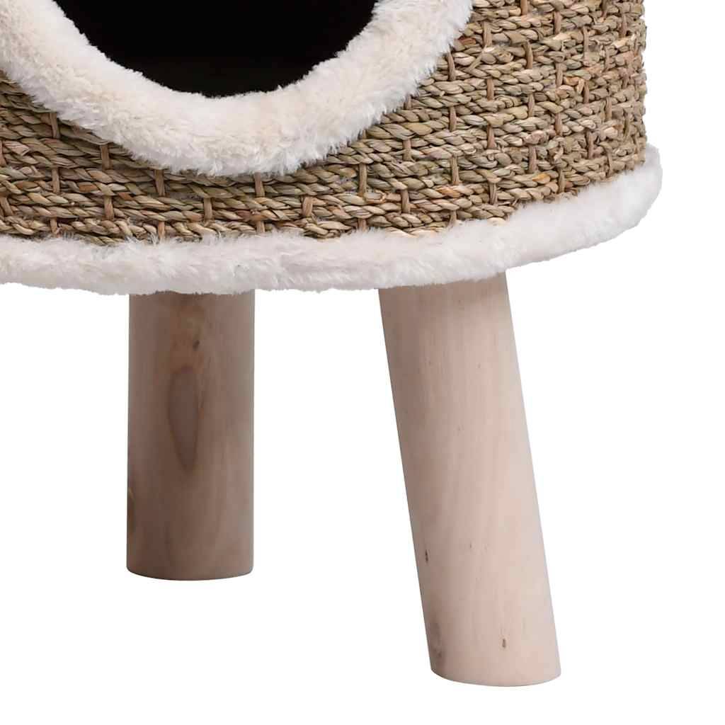 Vidaxl - Maison pour chat avec pieds en bois 41 cm Herbiers marins vidaXL 170970 - Imagen 8