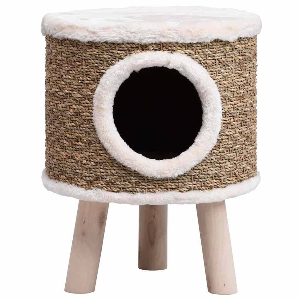 Vidaxl - Maison pour chat avec pieds en bois 41 cm Herbiers marins vidaXL 170970 - Imagen 4