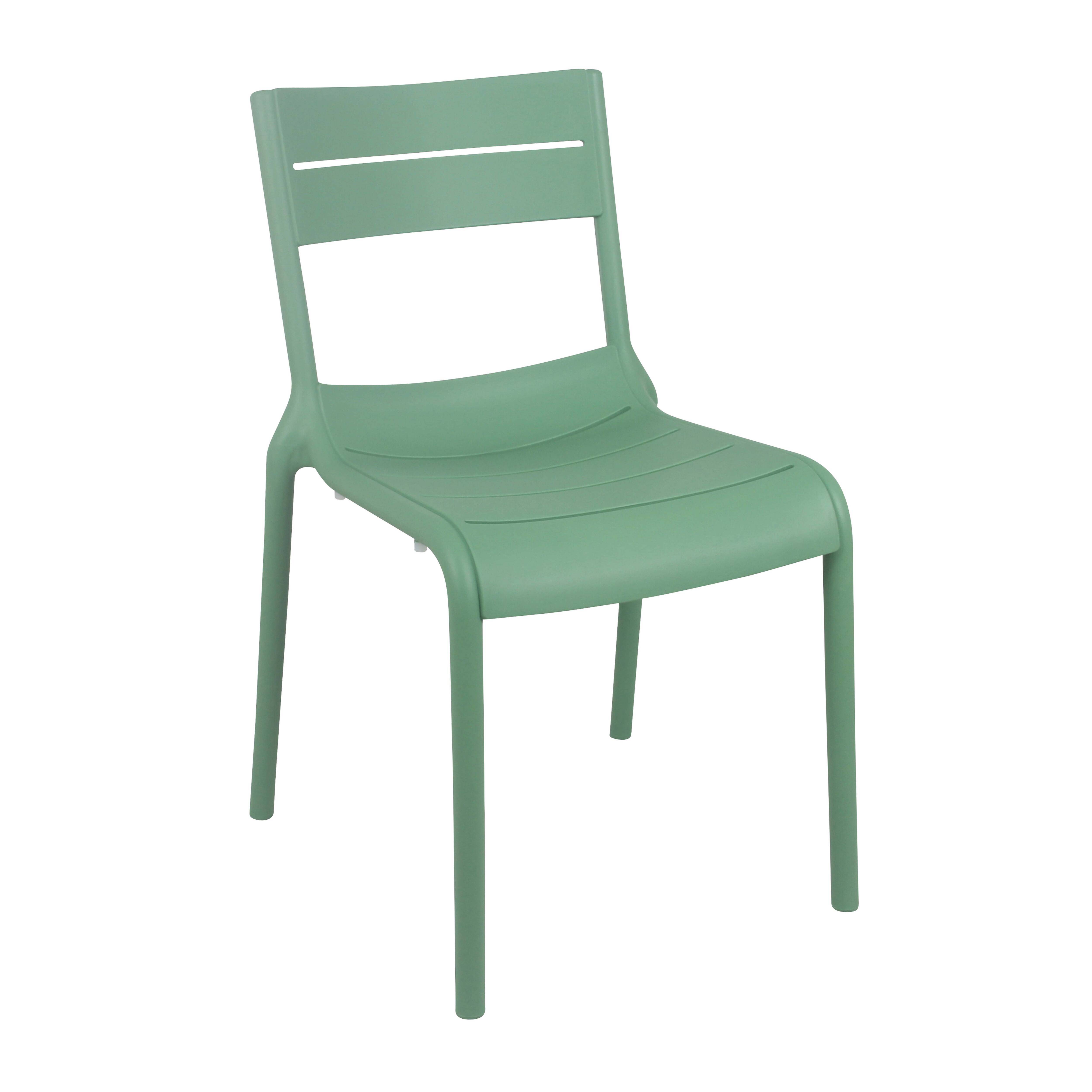 Oviala - Chaise verte sauge de terrasse en plastique Paname - Oviala - Imagen 1