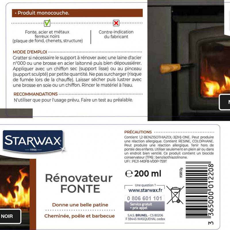 Starwax - Rénovateur Fonte  Pot 200 Ml - Image 2