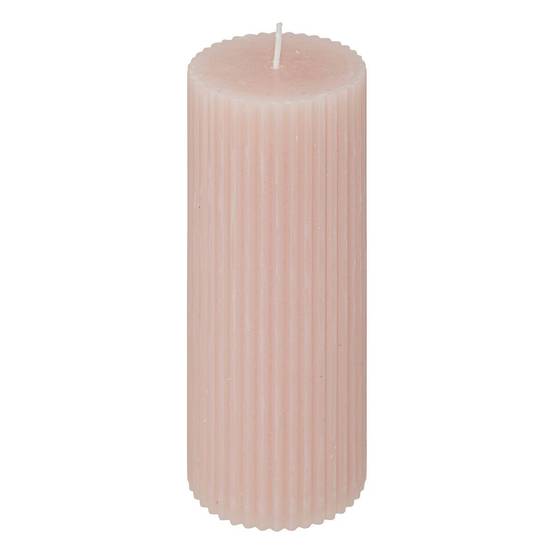 Bougie Déco "Demi" 14cm Rose - Image 1