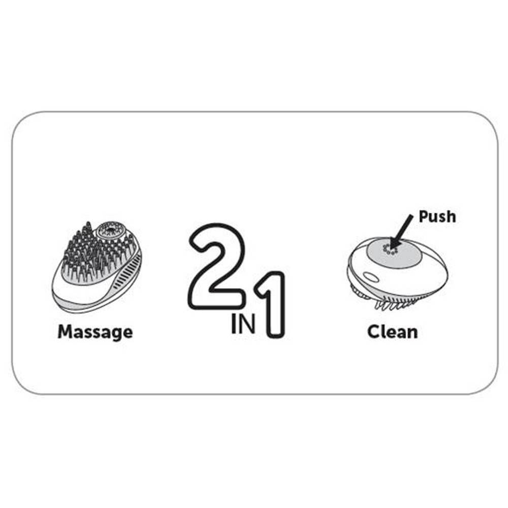 Brosse de shampouinage nettoyage et de massage 2 en 1 pour chien - Image 3