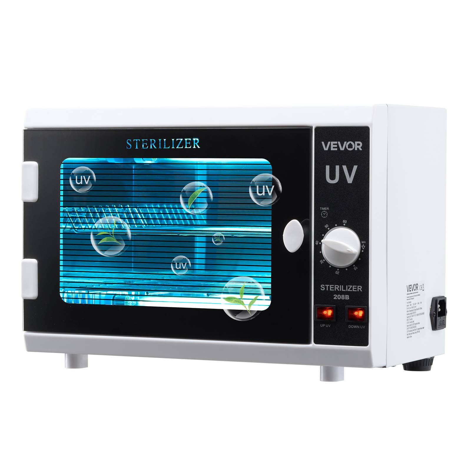 VEVOR Stérilisateur UV 12L, armoire désinfection. Minuterie, longueur d'onde 185nm. Pour labo, maison, salon de beauté. - Image 1
