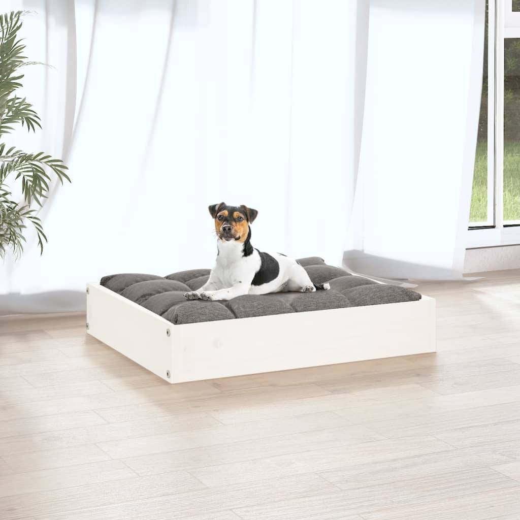 ComfortXL - Lit pour Chien en Bois de Pin Massif Design Minimaliste Blanc 51,5x44 cm - ComfortXL Pet Living - Image 5