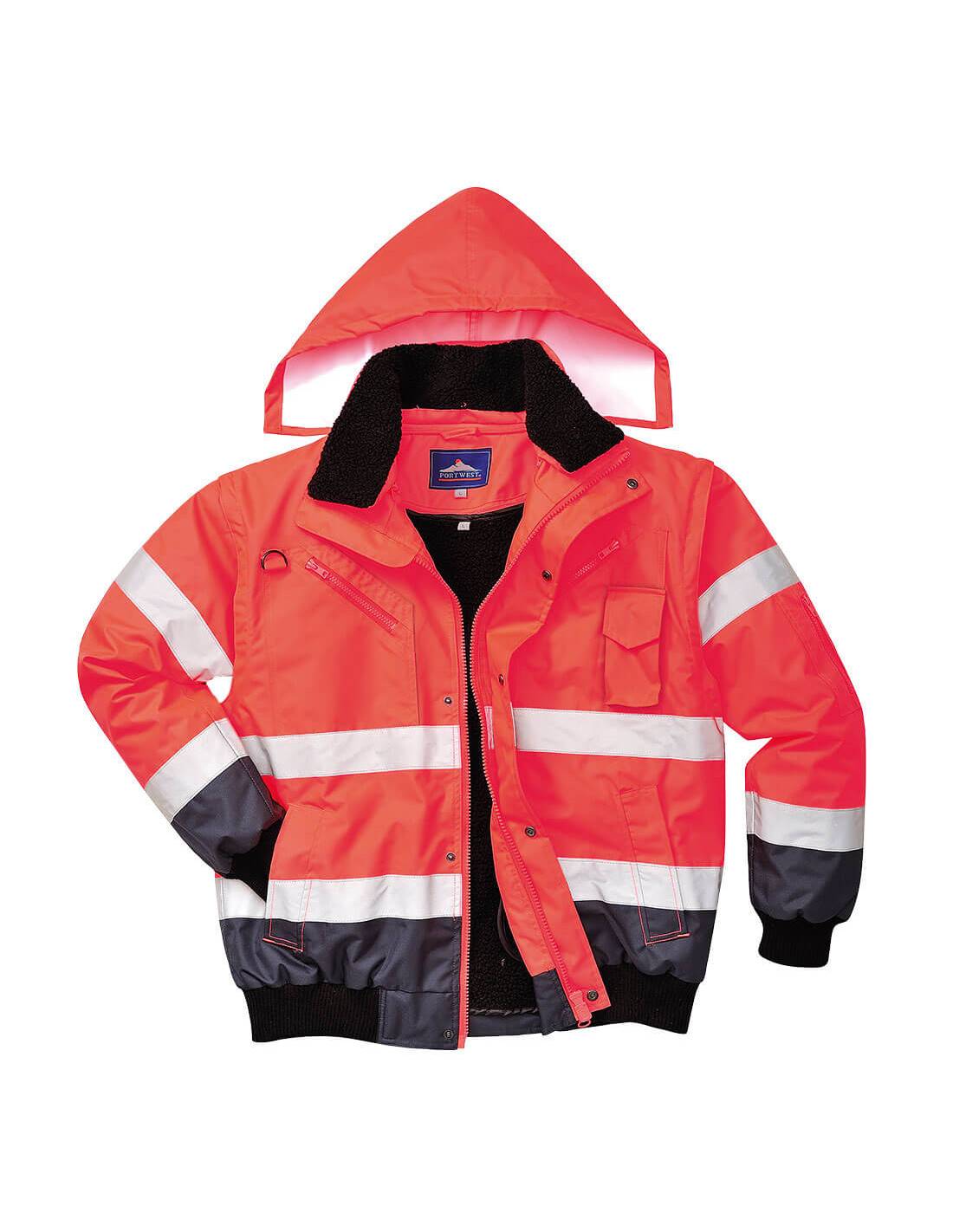 Blouson Haute-visibilité Bicolore Couleur : Rouge/marine Taille L - Portwest