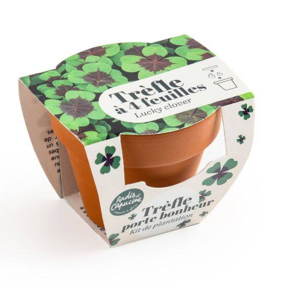 Radis et Capucine - Radis et Capucine - Mini kit de culture - Trèfle 4 feuilles - 6cm - Imagen 1