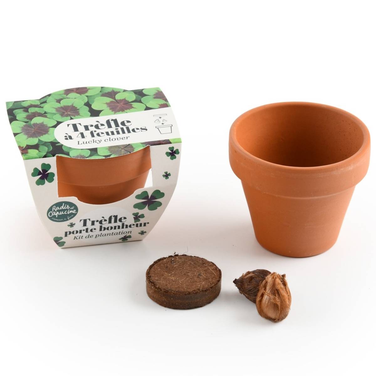 Radis et Capucine - Radis et Capucine - Mini kit de culture - Trèfle 4 feuilles - 6cm - Imagen 5