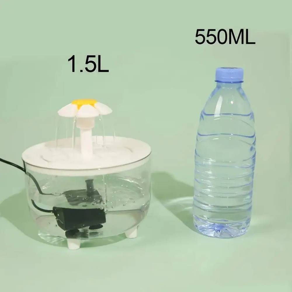 IntiMeg - Fontaine à eau pour animaux de compagnie avec fleurs IntiMeg - Image 4