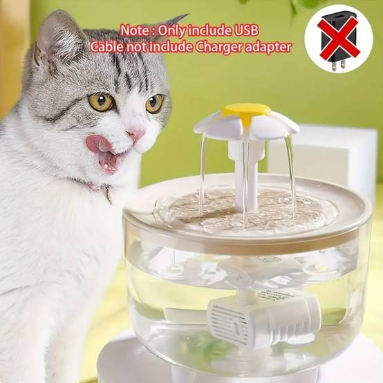 IntiMeg - Fontaine à eau pour animaux de compagnie avec fleurs IntiMeg - Image 3