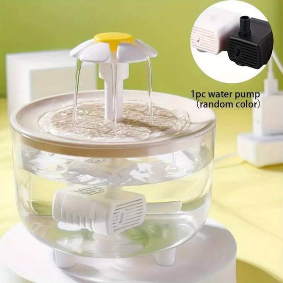 IntiMeg - Fontaine à eau pour animaux de compagnie avec fleurs IntiMeg - Image 2