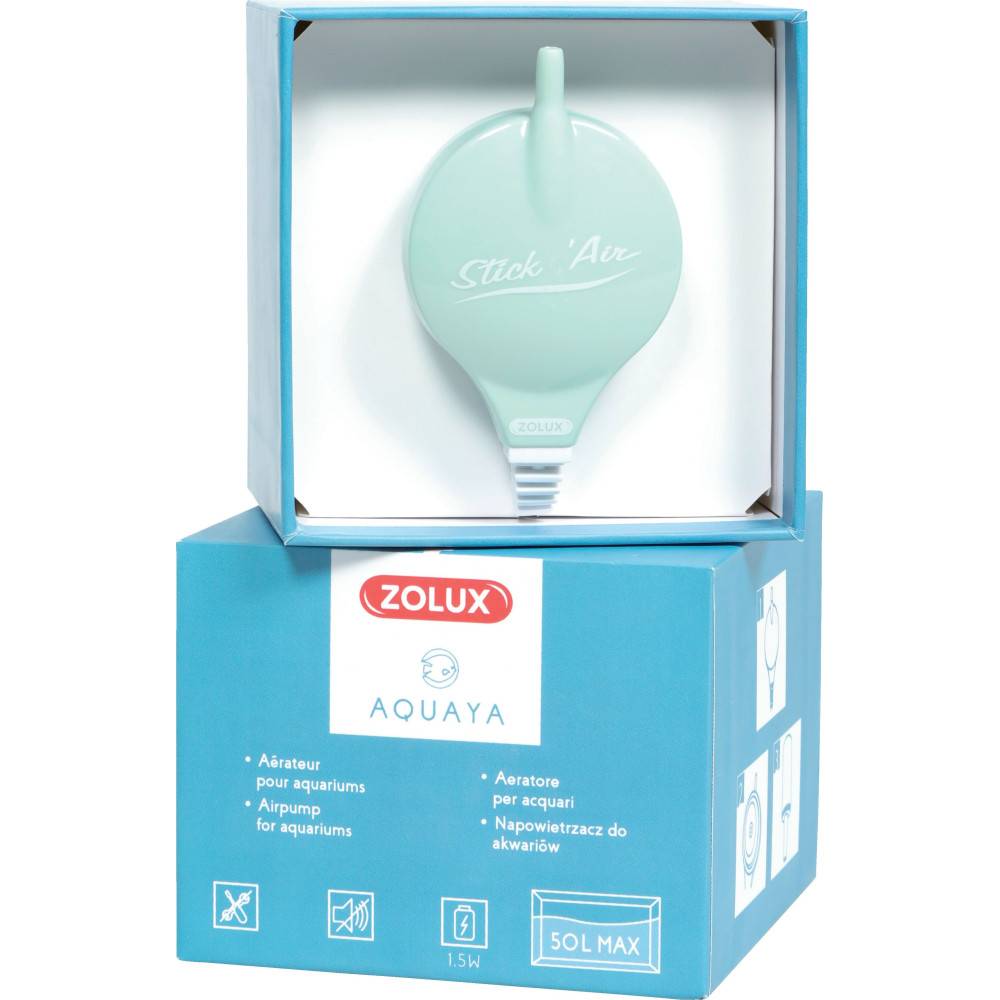 Zolux - Bulleur aérateur 1.5w débit 18.6 L/h vert pour aquarium max 50 Litres - Imagen 1
