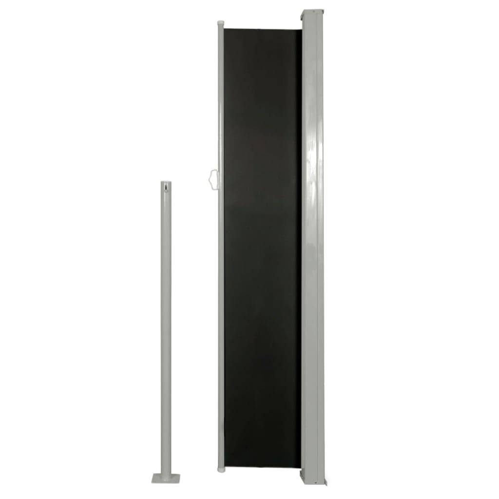 Helloshop26 - Auvent paravent store brise-vue latéral rétractable de patio jardin terrasse balcon protection visuelle écran 160 x 300 cm noir - Imagen 3