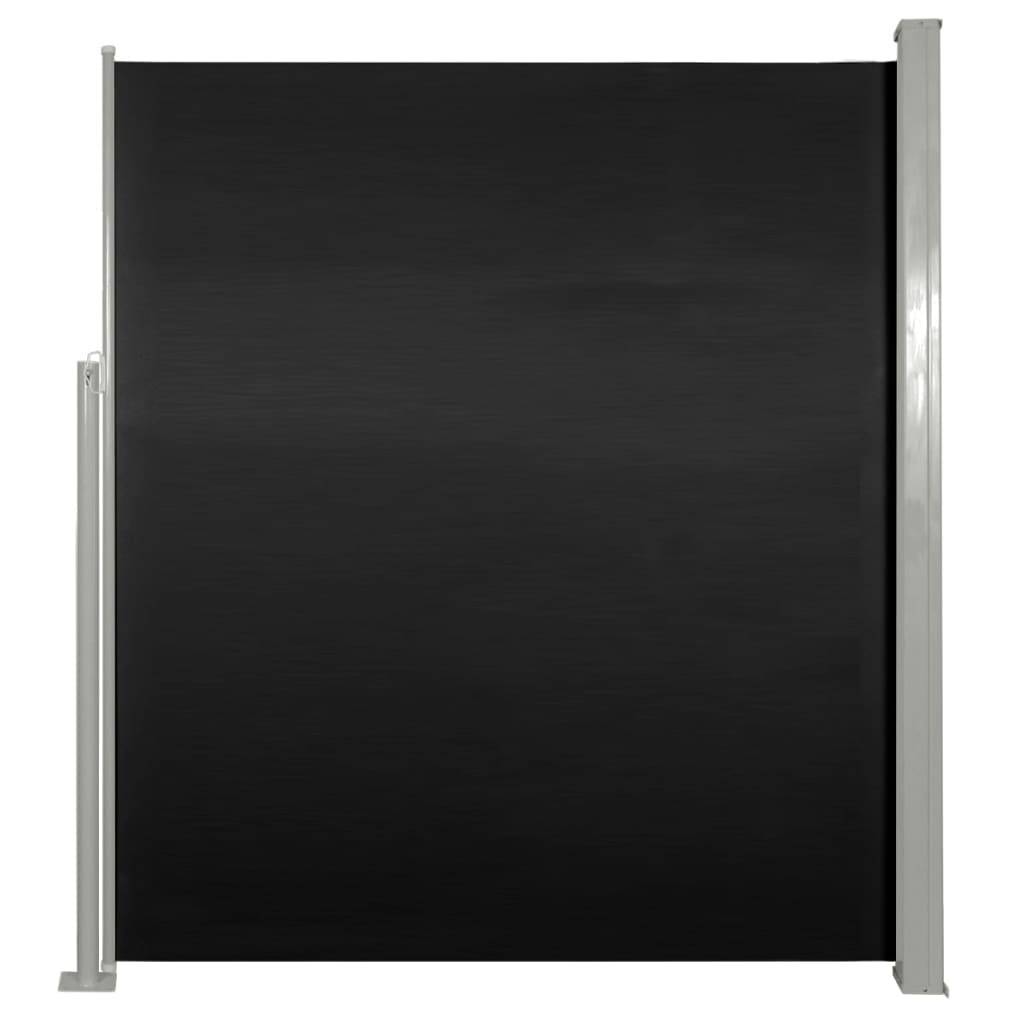 Helloshop26 - Auvent paravent store brise-vue latéral rétractable de patio jardin terrasse balcon protection visuelle écran 160 x 300 cm noir - Imagen 1