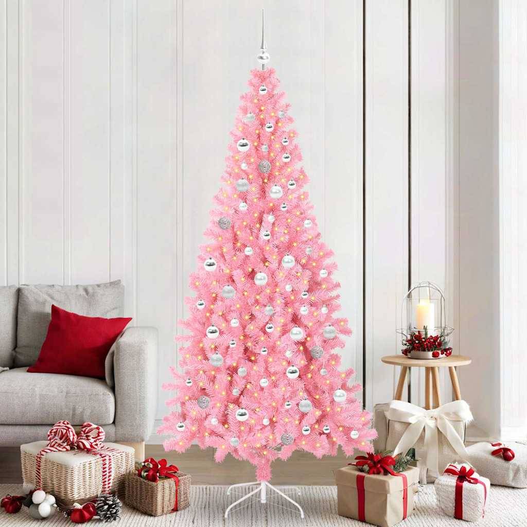 Vidaxl - Sapin de Noël Rose 210 cm PVC vidaXL 3396443