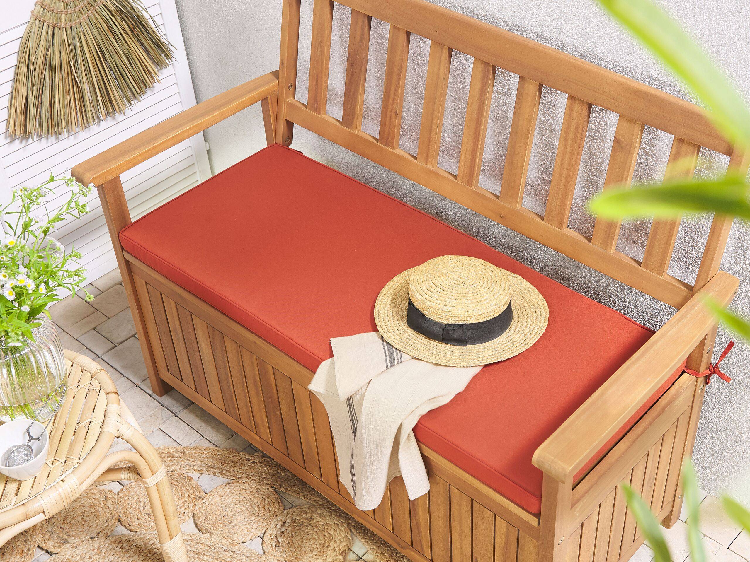 Beliani - Banc, 3 Personnes Acacia Rouge SOVANA - Beliani - Imagen 1