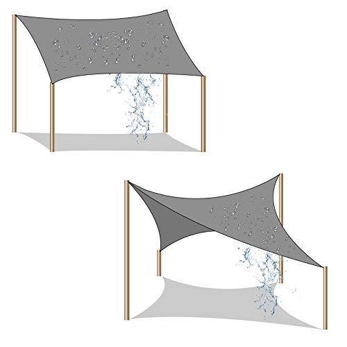 Helloshop26 - 3 x 4 m voile d'ombrage en hdpe protection solaire protection anti uv perméable à l'air pour le jardin le balcon respirant perméable à l'eau jaune sa - Imagen 5