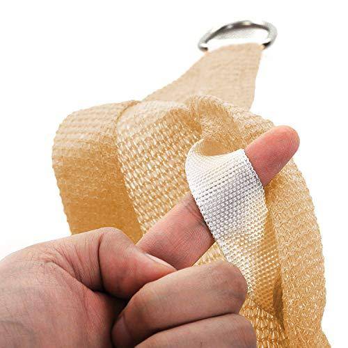 Helloshop26 - 3 x 4 m voile d'ombrage en hdpe protection solaire protection anti uv perméable à l'air pour le jardin le balcon respirant perméable à l'eau jaune sa - Imagen 4