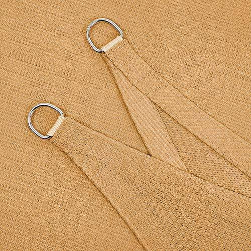 Helloshop26 - 3 x 4 m voile d'ombrage en hdpe protection solaire protection anti uv perméable à l'air pour le jardin le balcon respirant perméable à l'eau jaune sa - Imagen 6
