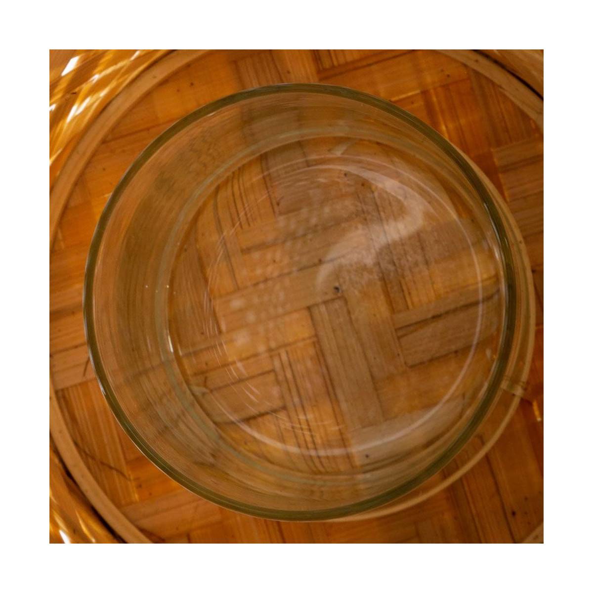 Lot de 3 Lanternes Photophore en Bambou Bougeoirs en Verre - Imagen 6