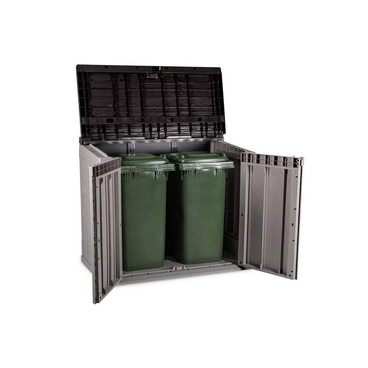 Coffre de jardin en résine 842 Litres Gris Taupe 129,5 x 74,5 x 111 TOOMAX - Imagen 3