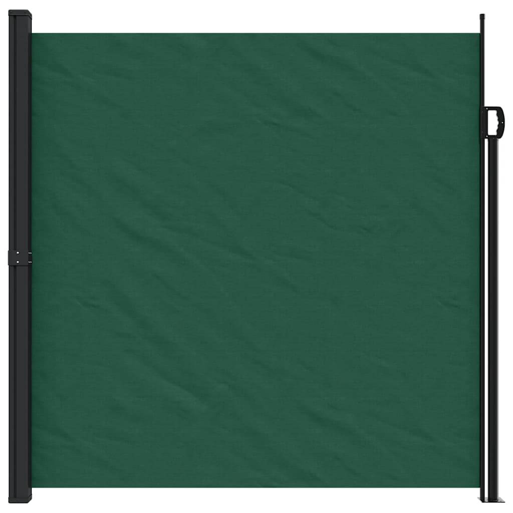 Auvent latéral rétractable polyester vert foncé 600 x 10 x 200 cm - PANGIVO - Image 3