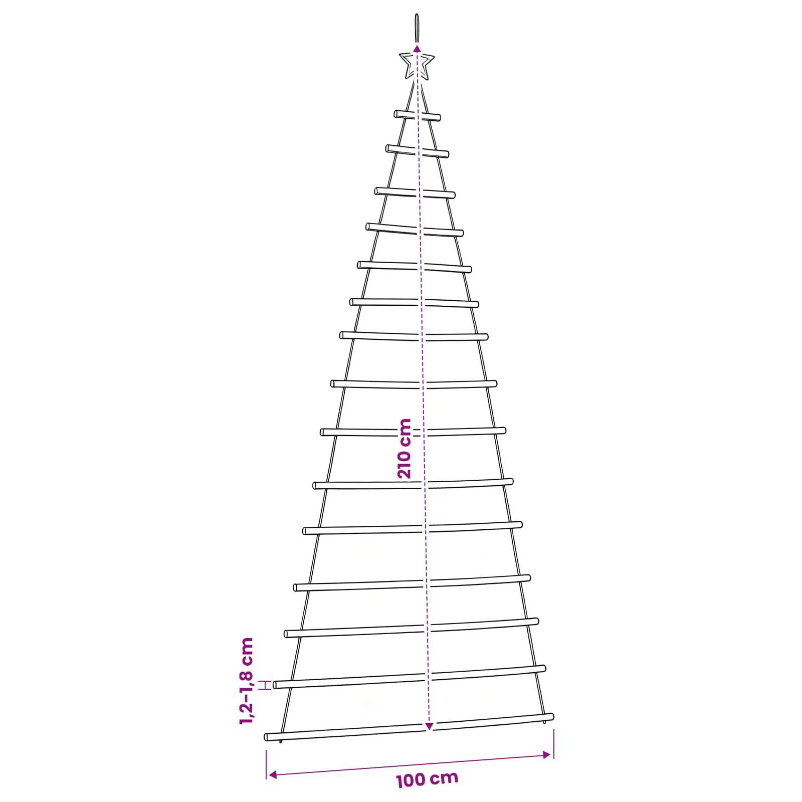 Vidaxl - Sapin de Noël suspendu avec étoile supérieure 100 x 210 cm Branche naturelle vidaXL 4101013 - Image 3