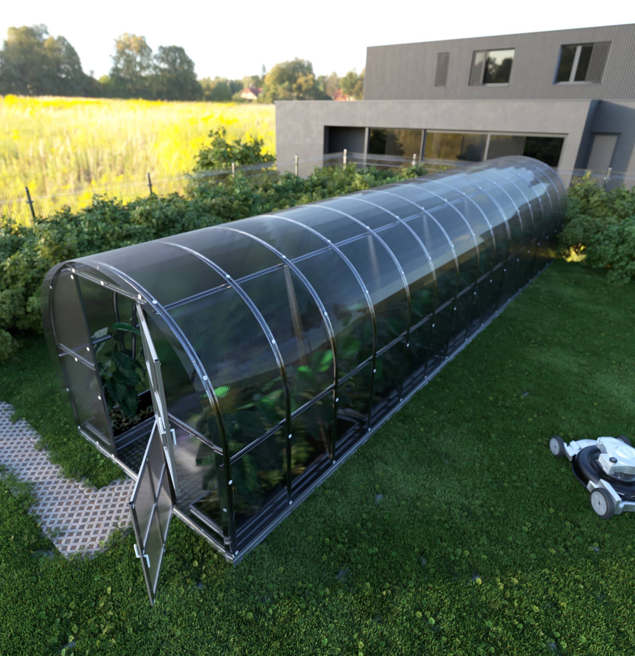 Serre KLASIKA ARCH 3 x 10 m (30 m²), 6 mm avec revêtement en polycarbonate - Image 1