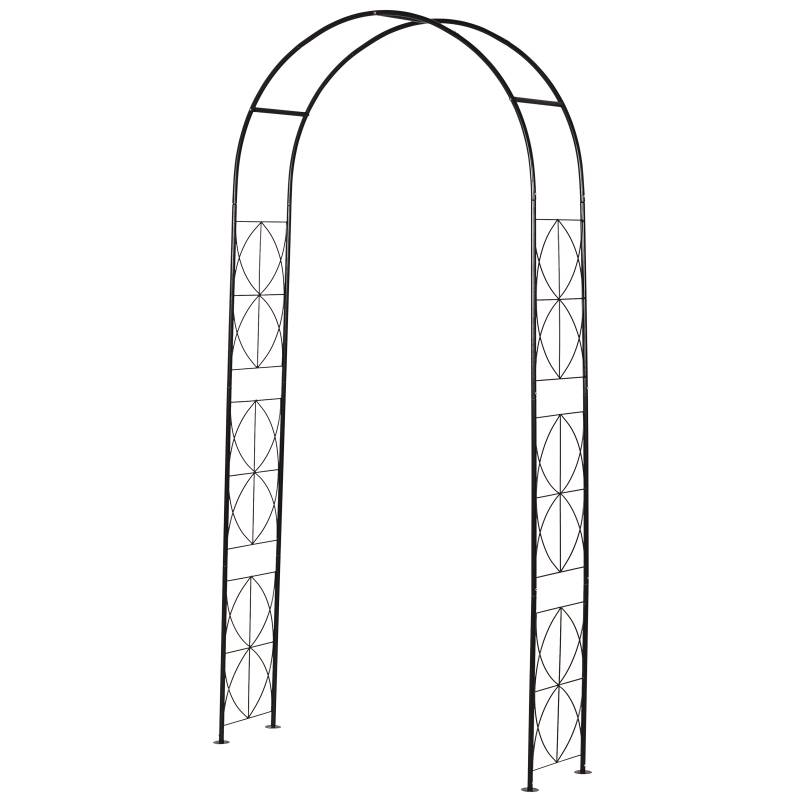 Arche de jardin métal noir 114 x 30 x 230 cm - PANGIVO - Image 1