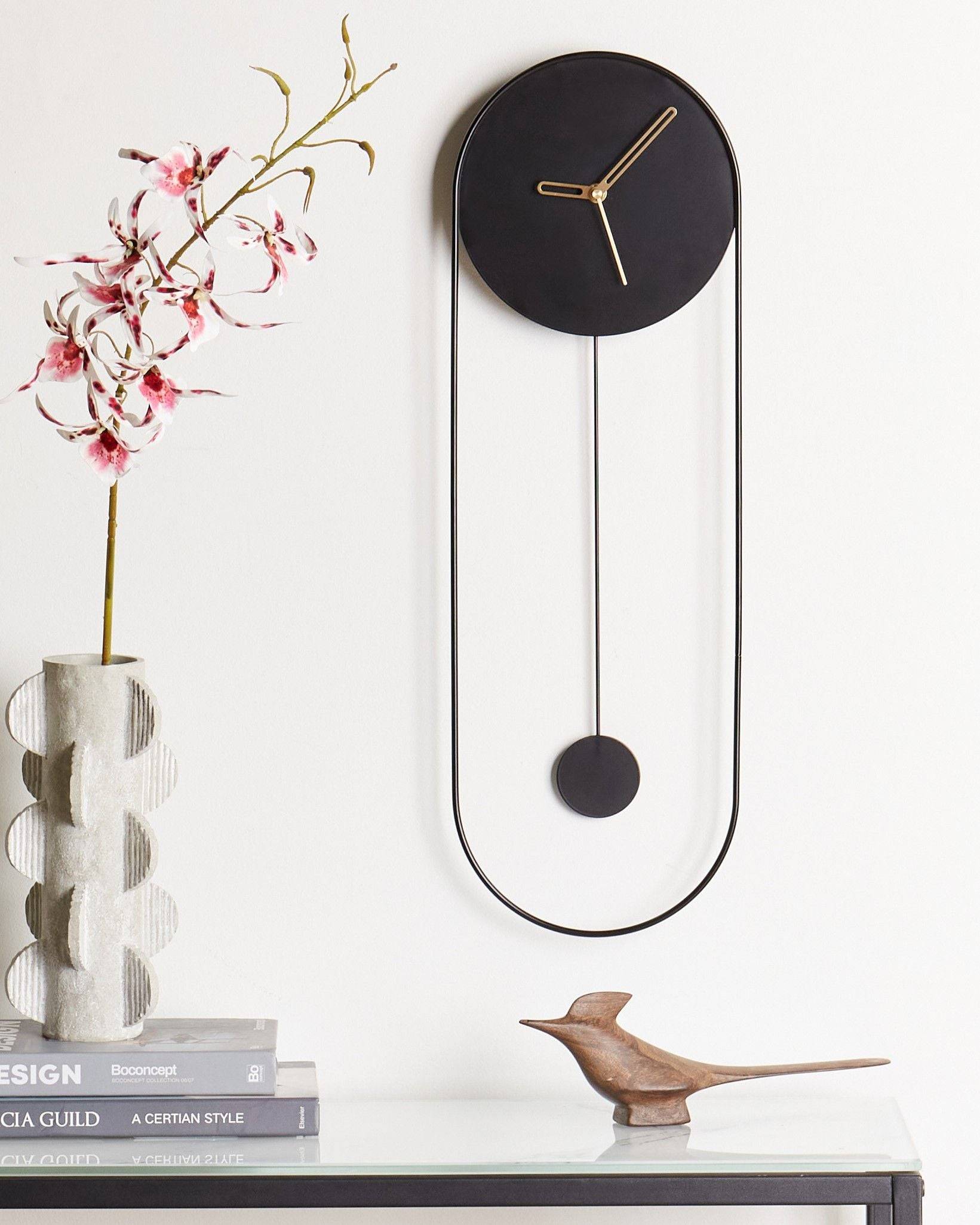 Beliani - Horloge murale Acier Noir SALVAN - 20x3x62- Beliani - Image 1
