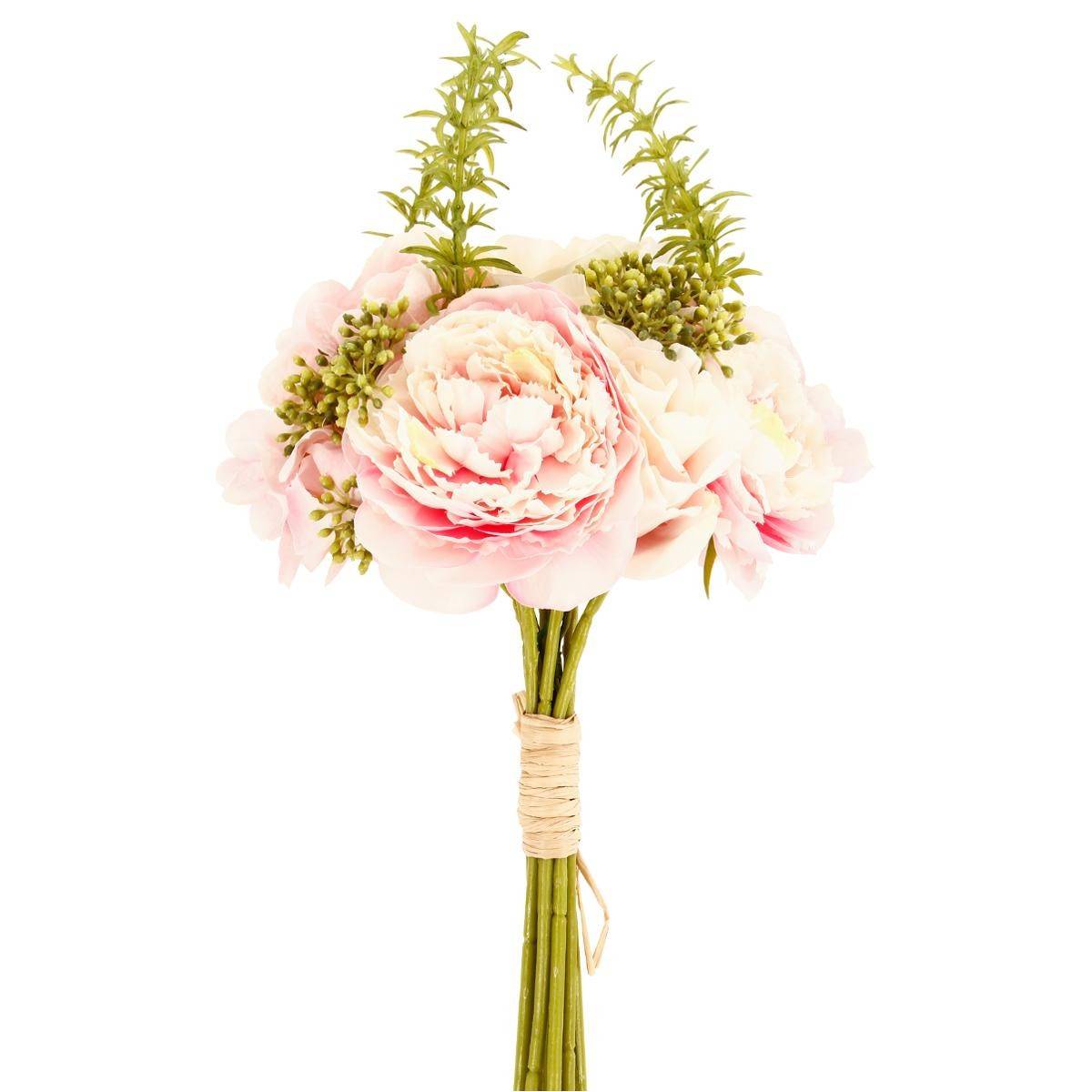 Atmosphera - Bouquet de Fleurs "Celia" 35cm Rose - Image 1