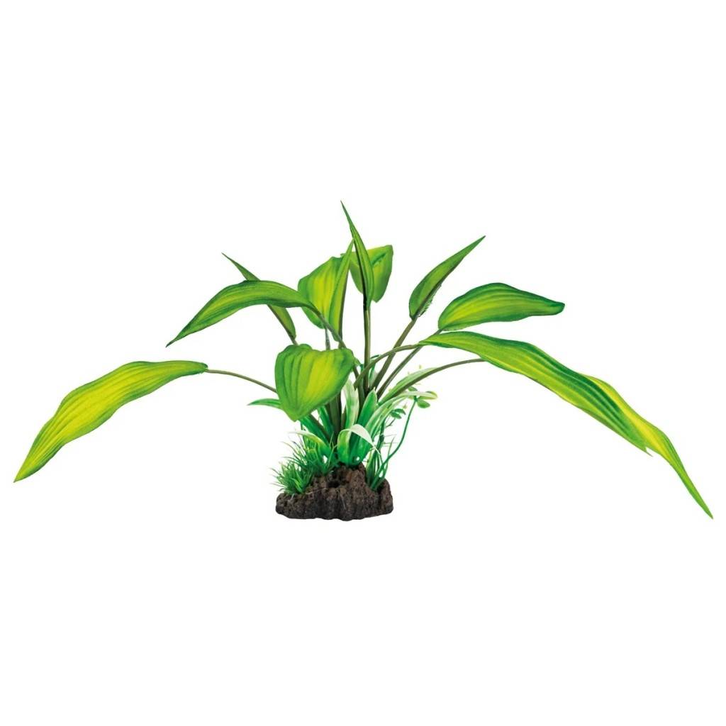 Superfish - Plante artificielle Cryptocoryne plastique vert 25 cm - SUPERFISH