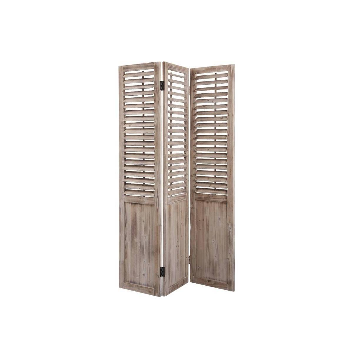 Aubry Gaspard - Paravent 3 panneaux en bois vieilli