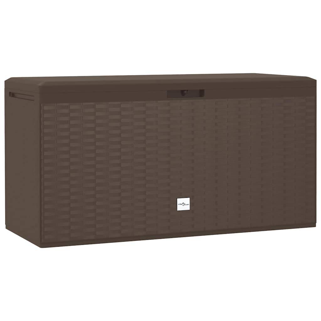 Coffre de Jardin en Polypropylène 290L Résistant pour Coussins et Outils Marron 114x47x60 cm – ComfortXL Outdoor Living - Image 2