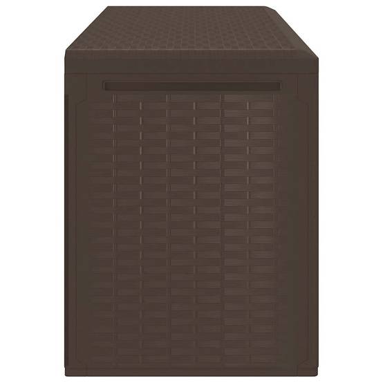 Coffre de Jardin en Polypropylène 290L Résistant pour Coussins et Outils Marron 114x47x60 cm – ComfortXL Outdoor Living - Image 5