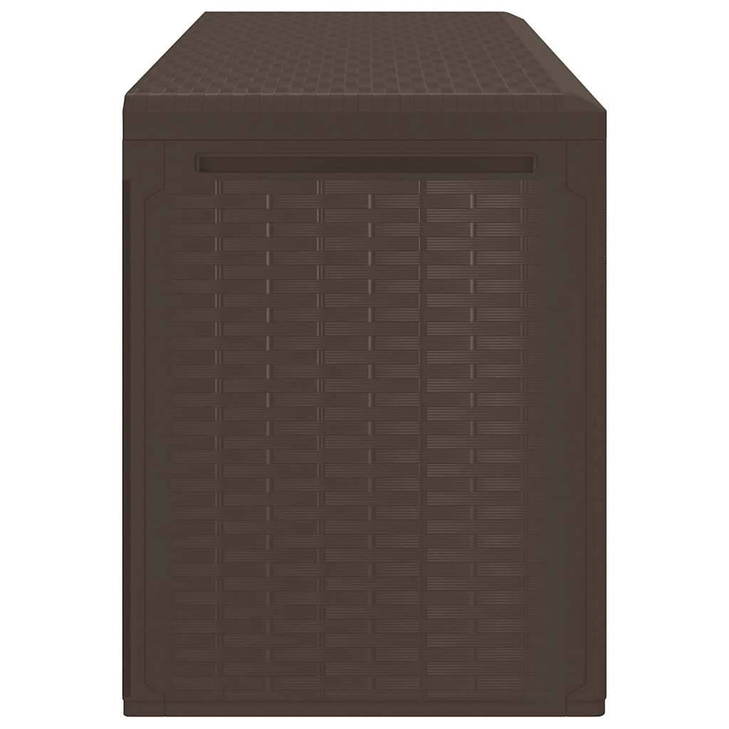 Coffre de Jardin en Polypropylène 290L Résistant pour Coussins et Outils Marron 114x47x60 cm – ComfortXL Outdoor Living - Image 5