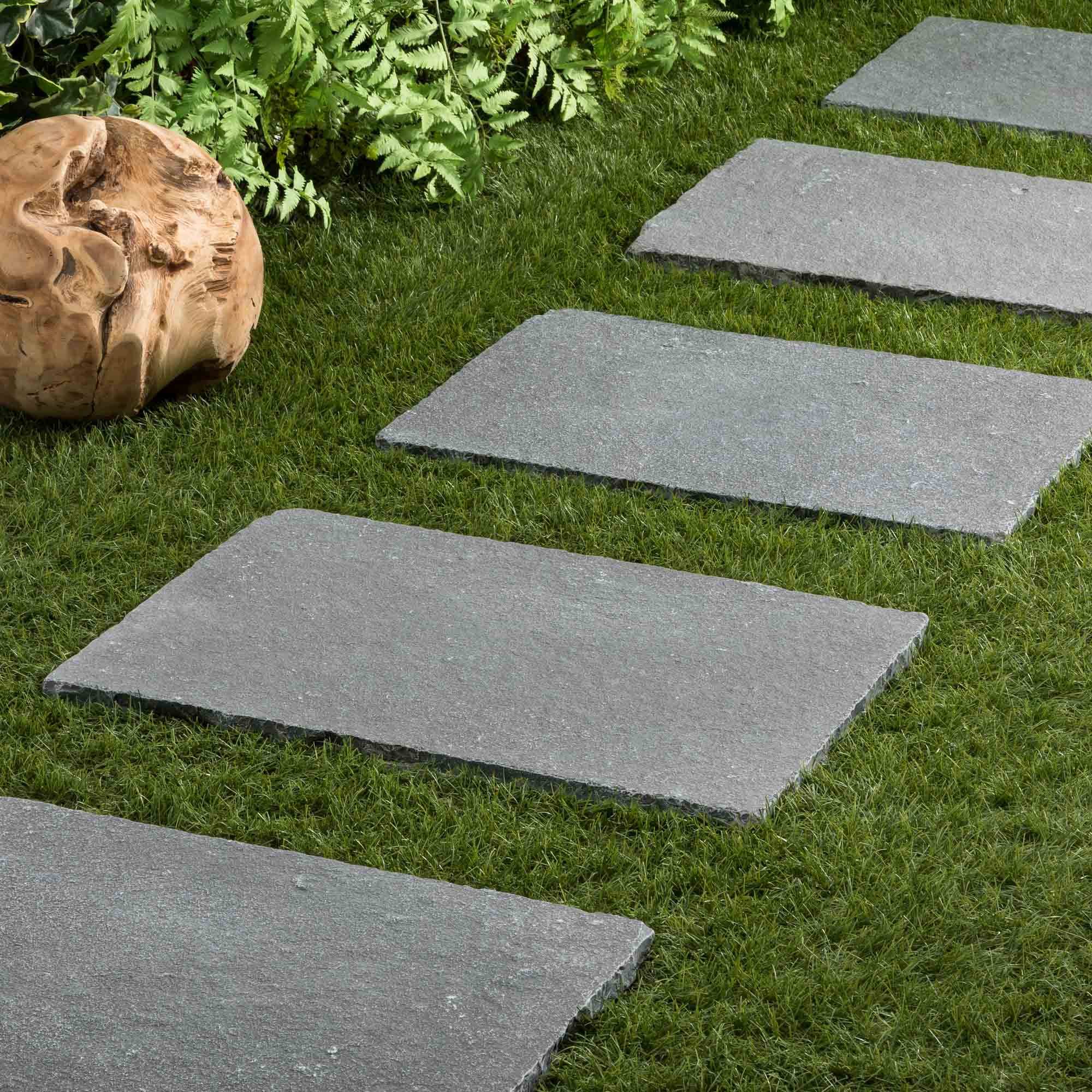 Pas japonais Rectangle Pierre de Tandur Gris 60x40x2 cm (à l'unité) - RO'MA NATURE