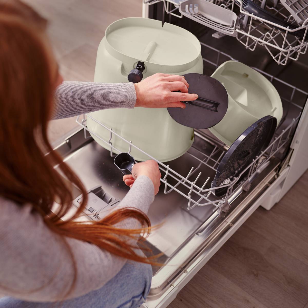 Composteur Bokashi Essential 15,3L +1Kg Brain+Base-Crème - Imagen 5