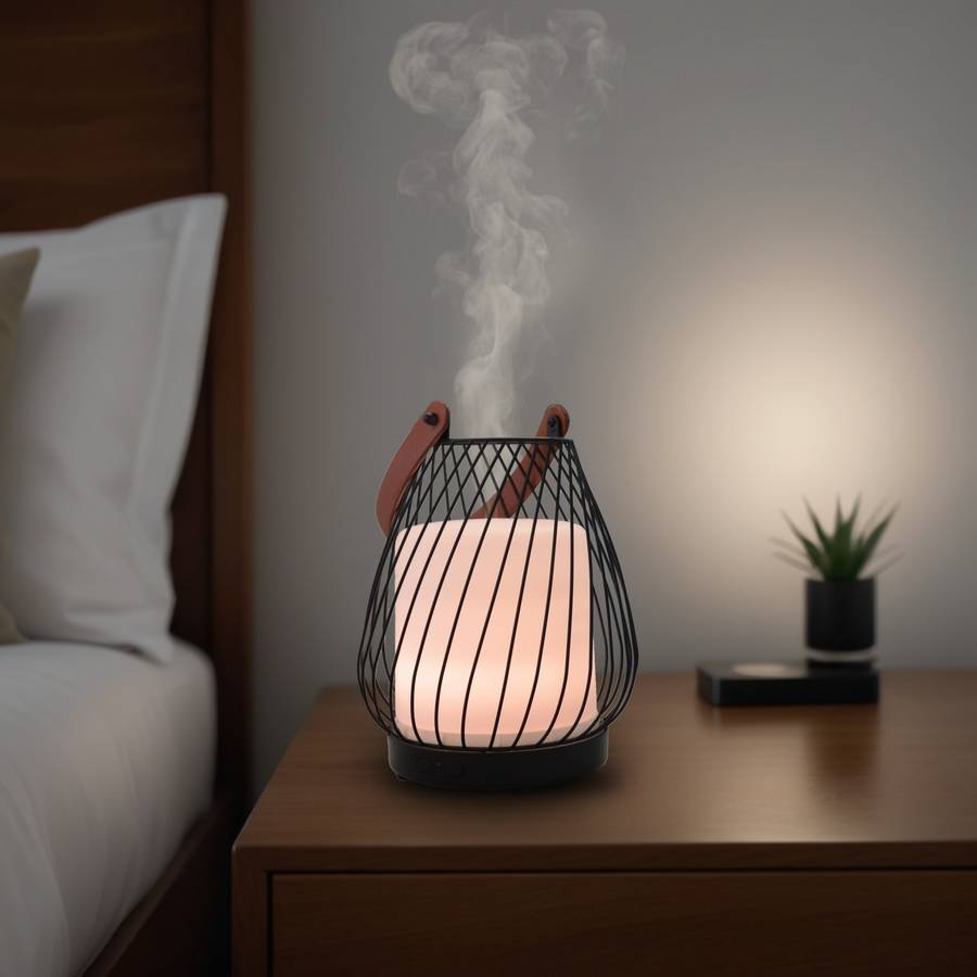 Zen'Arôme Diffuseur Ultrasonique Sans Fil Milano, Batterie Rechargeable Intégrée, Utilisation Nomade, Autonomie 4h, Éclairage Led