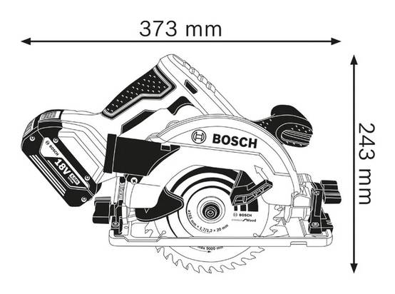 Bosch - Scie circulaire Ø 165 mm GKS 18V-57 G - BOSCH - sans batterie, ni chargeur - L-BOXX - 06016A2101 - Image 2
