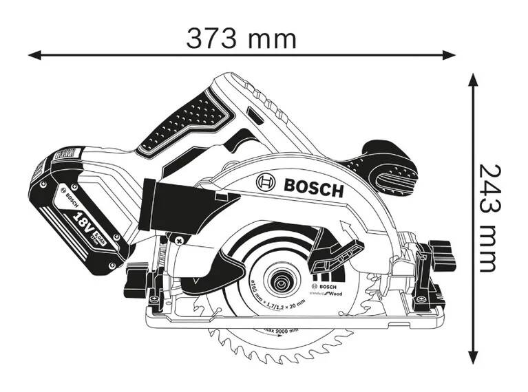 Bosch - Scie circulaire Ø 165 mm GKS 18V-57 G - BOSCH - sans batterie, ni chargeur - L-BOXX - 06016A2101 - Image 2