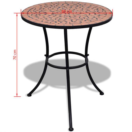 Vidaxl - Ensemble de bistro 3 pcs Carreaux céramiques Terre cuite vidaXL 271770 - Imagen 3
