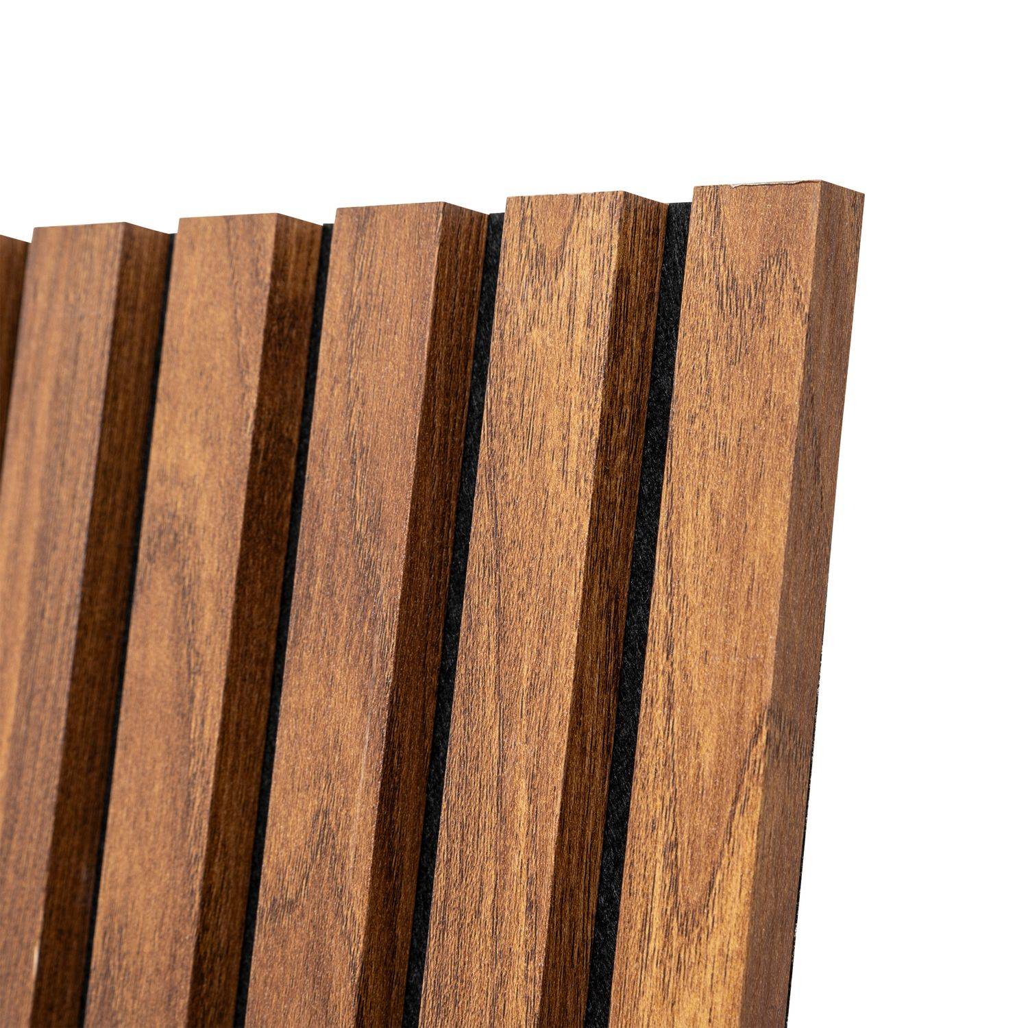 Lot de 4 panneaux décoratifs tasseaux de bois COLVA - Marron foncé - Atmosphera - Image 3