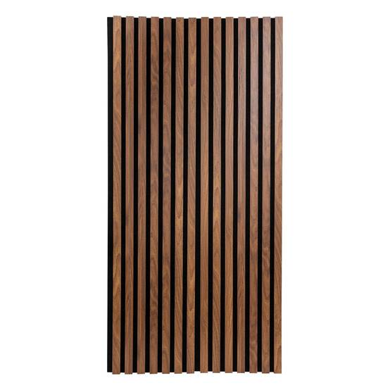 Lot de 4 panneaux décoratifs tasseaux de bois COLVA - Marron foncé - Atmosphera - Image 1