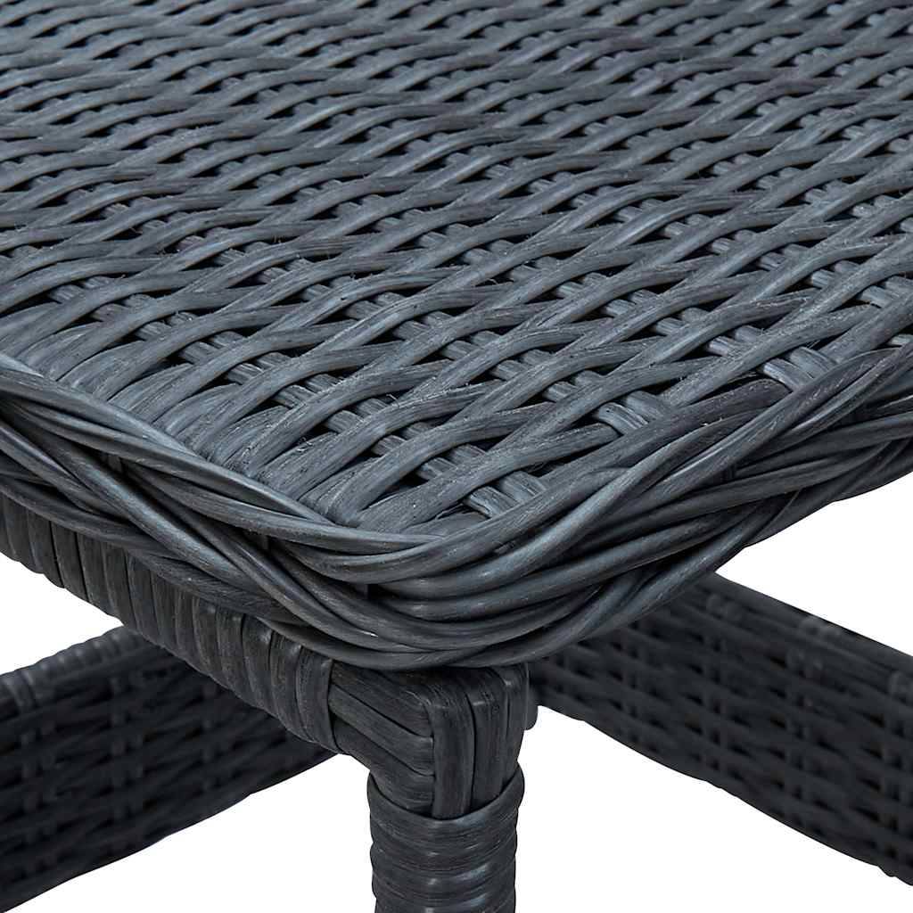 Vidaxl - Table de jardin Gris foncé 45x45x46,5 cm Résine tressée vidaXL 313306 - Imagen 5