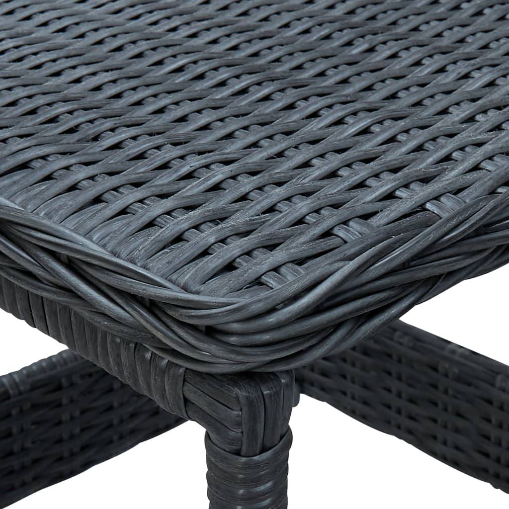 Vidaxl - Table de jardin Gris foncé 45x45x46,5 cm Résine tressée vidaXL 313306 - Imagen 4