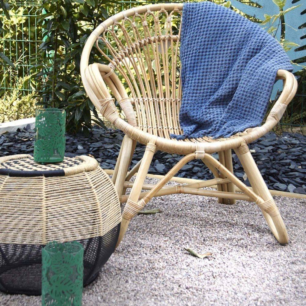 Aubry Gaspard - Tabouret rond en corde bicolore - Image 2