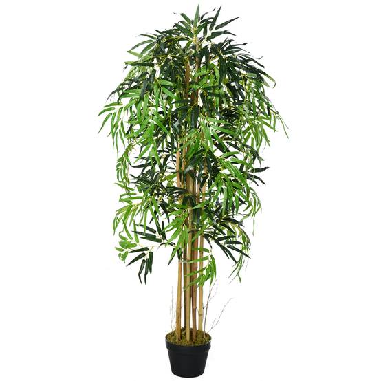 Sans Marque - Bambou artificiel avec pot pour usage intérieur, Φ18x150cm - Image 2