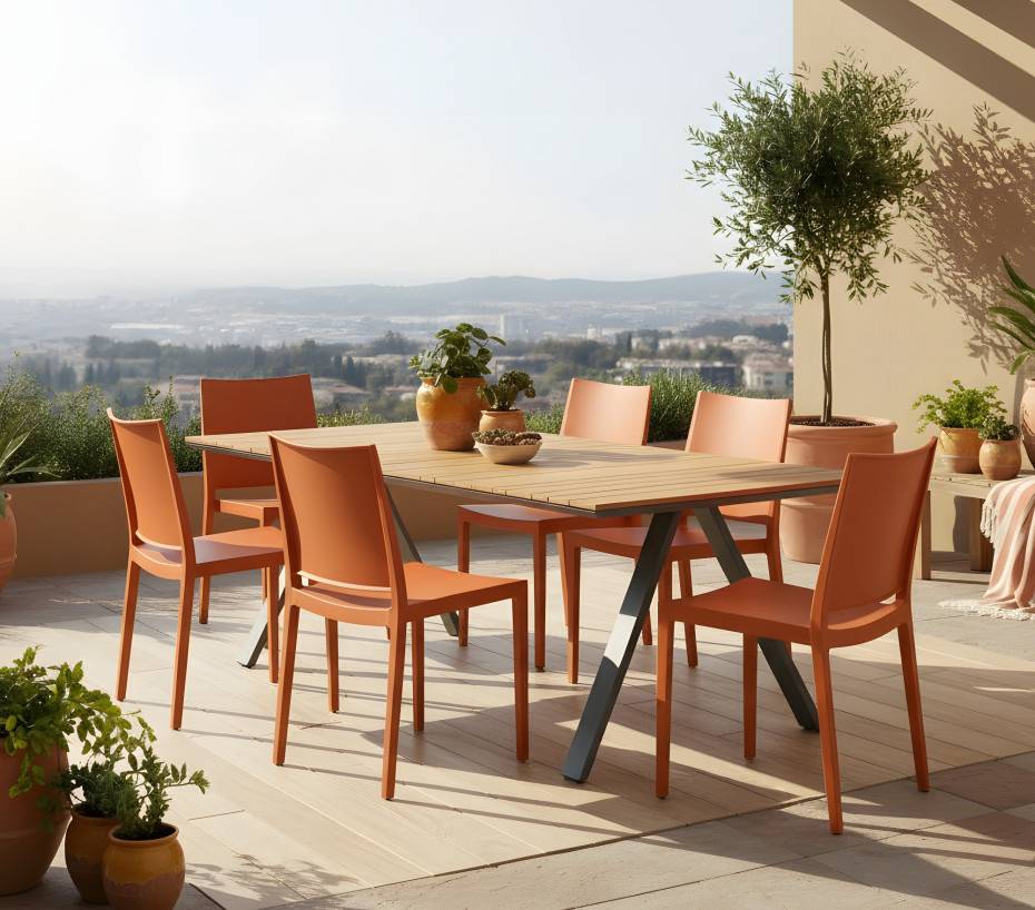 Ensemble table et chaises de jardin  6 places  CINCINNATOS