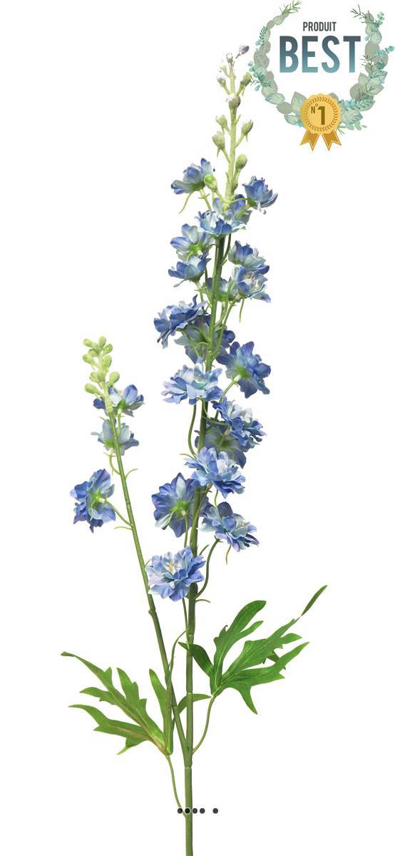 Artificielles - Delphinium artificiel, 2 ramures, H 85 cm, bleu royal - BEST - couleur: Bleu royal 250 - Imagen 1